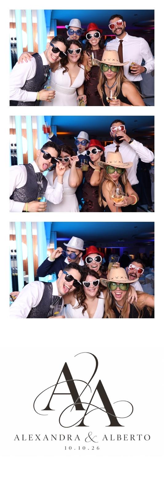 Tira de fotos personalizada de boda